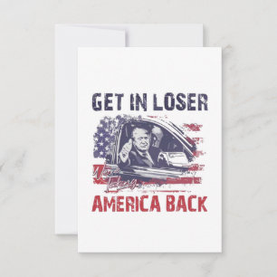 In Loser Vi tar tillbaka Amerika-trumpen Tack Kort