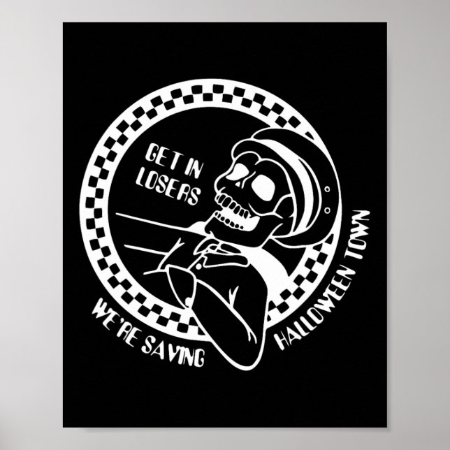 In Losers Lazy Halloween Costume Roligt Skeleton Poster (Framsidan)