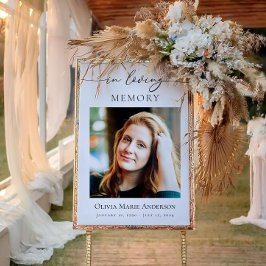 In lossna Memorial Funeral Photo Tribute Poster