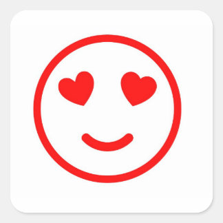 in love fyrkantigt klistermärke