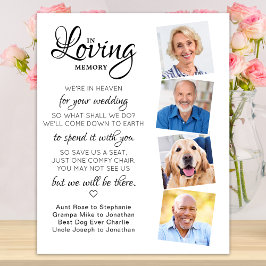 In Loving Memory 4 Photo Heaven Bröllop Memorial Poster