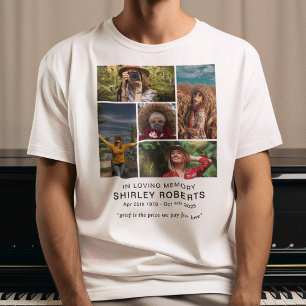 In Loving Memory 5 x Foto Collage Minnesmärke T Shirt