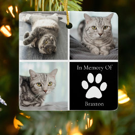 In Loving Memory Cat Memorial Anpassningsbar Pet P Julgransprydnad Keramik