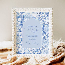 In Loving Memory | Chinoiserie Bröllopsskylt Poster