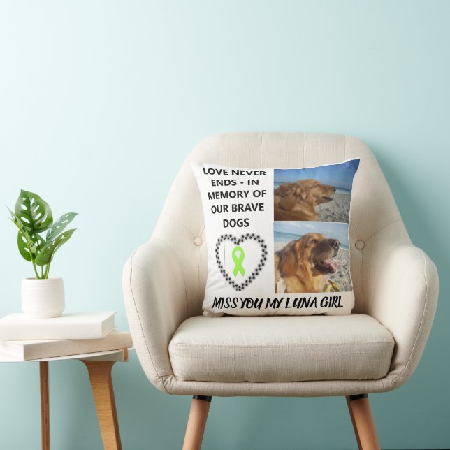 In Loving Memory - Custom Dog Tribute Kudde (Stol)