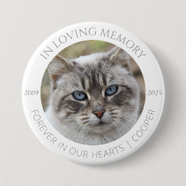 In Loving Memory Custom Pet Photo & Name Badge Knapp