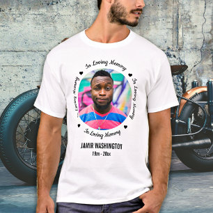 In Loving Memory Custom Photo Memorial Walk Ride T Shirt
