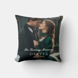 In Loving Memory Custom Photo Square Kudde