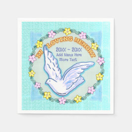 In Loving Memory Dove Memorial napkins Pappersservett