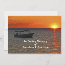 In Loving Memory Firande of Life Fishing Boat Inbjudningar