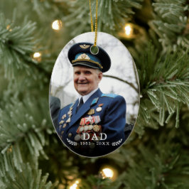In Loving Memory | Foto Citat Minnessak Julgransprydnad Keramik