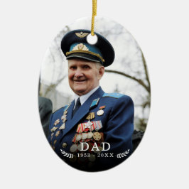 In Loving Memory | Foto Citat Minnessak Julgransprydnad Keramik