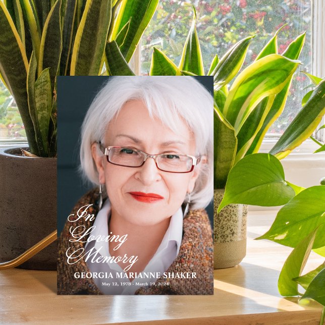 In Loving Memory Fullt Photo Memorial Program (Skapare uppladdad)