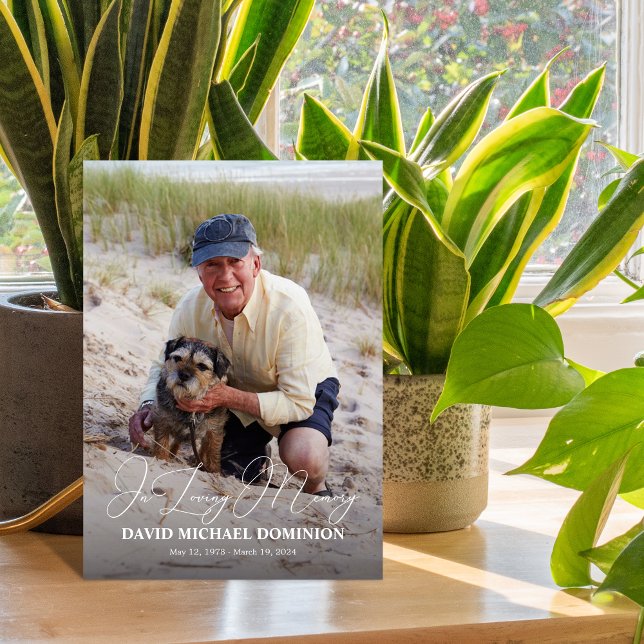 In Loving Memory Fullt Photo Memorial Program (Skapare uppladdad)