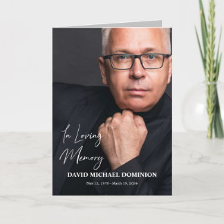 In Loving Memory Fullt Photo Memorial Program