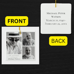 In Loving Memory Grandpa Funeral Memorial Keepsake Julgransprydnad Keramik