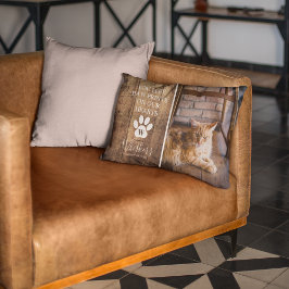 In Loving Memory Hund/Cat Photo & Quote Rustic Prydnadskudde