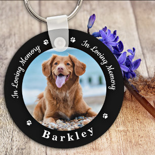 In Loving Memory Hund Loss 2 Photo Pet Memorial Nyckelring
