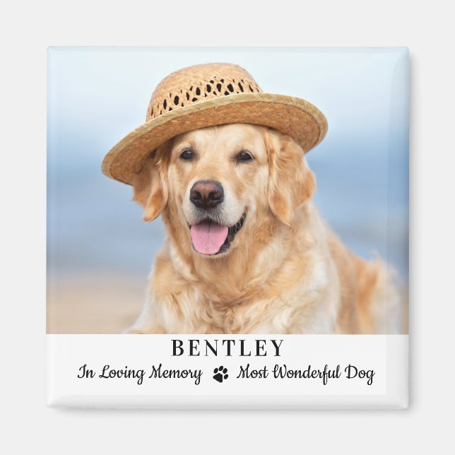 In Loving Memory Hund Memorial Anpassningsbar Pet  Magnet (Framsidan)