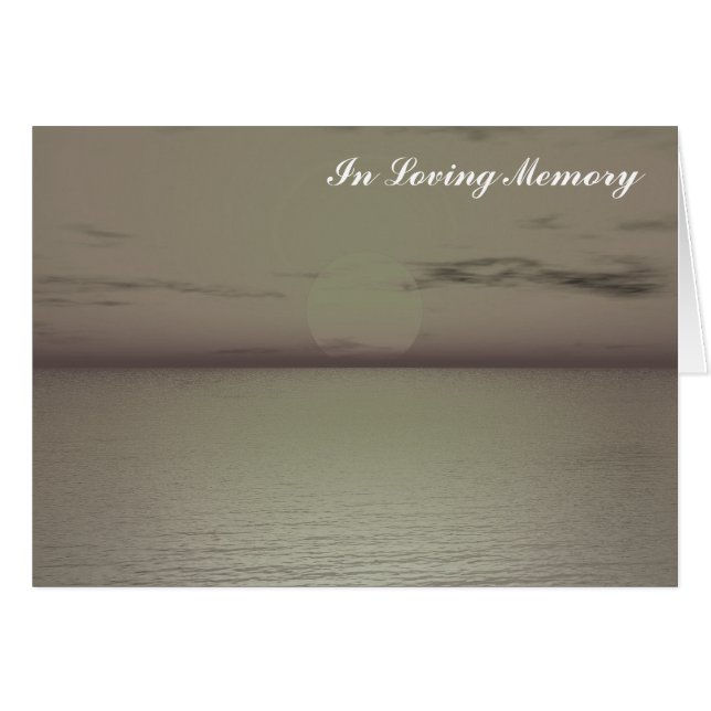 "In-Loving Memory"-kort Hälsningskort (Framsidan Horizontal)