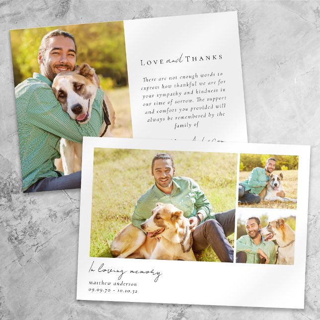 In Loving Memory Många Photo Bereavement Tack Kort (Skapare uppladdad)