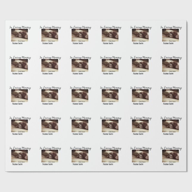 In loving memory memorial keepsake add pet name presentpapper (Platt)