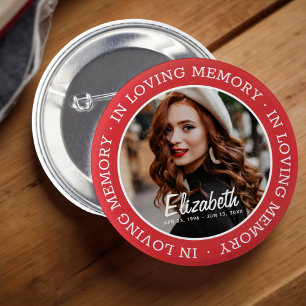 In Loving Memory Memorial Modern Anpassningsbar Ph Knapp