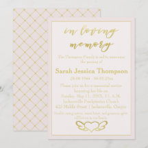In Loving Memory - Memorial Service för minnespla