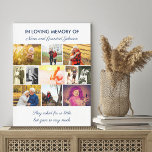 In Loving Memory Memory Memory Memory Remfamote -  Canvastryck<br><div class="desc">I Loving Memory Photo Collage på en inslagen arbetsyta, som du kan anpassa med foton av dina nära och kära. Ordalydelsen är fullt redigerbar och lyder för närvarande "i det kärleksfulla minnet av Nana och Grandad [efternamn]" överst och "de bad om så lite men gav så mycket" i grund. Fotomallen...</div>