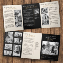 In Loving Memory Modern 14-Photo Elegant Memorial