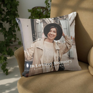 In Loving Memory Modern Anpassningsbar Photo Memor Kudde