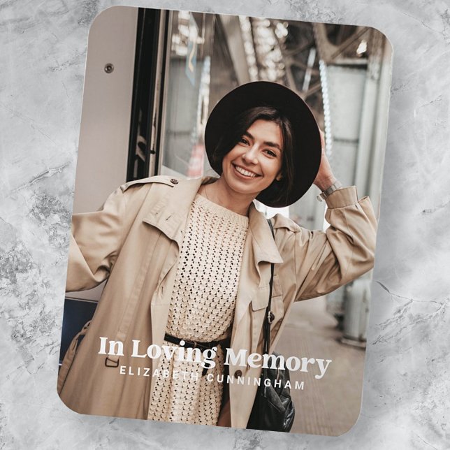 In Loving Memory Modern Anpassningsbar Photo Memor Magnet (Skapare uppladdad)