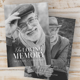 In Loving Memory Modern Elegant Photo Memorial