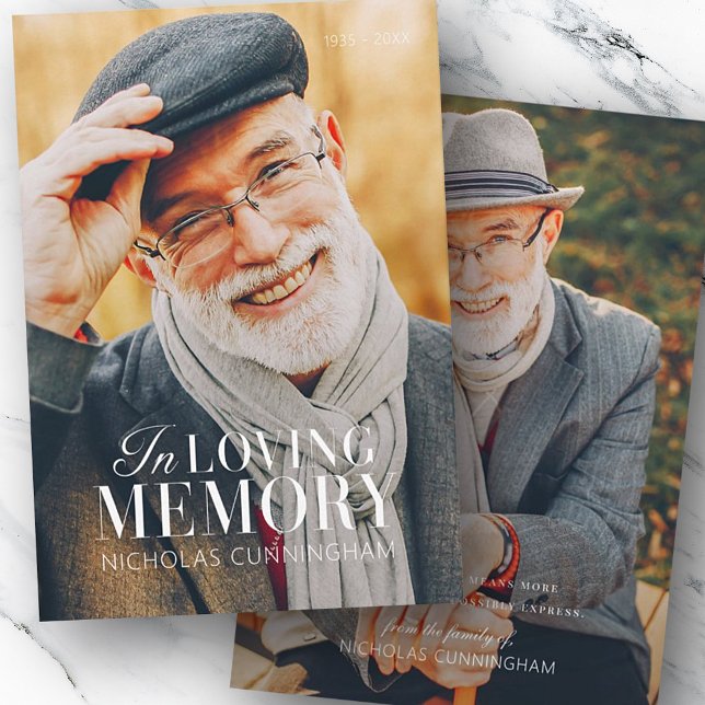 In Loving Memory Modern Elegant Photo Memorial (Skapare uppladdad)
