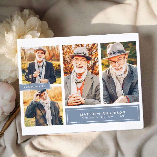 In Loving Memory Modern Färg Photos Gästböcker (Skapare uppladdad)