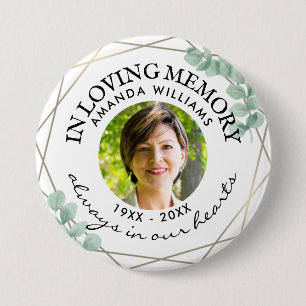 In Loving Memory Modern Greenery Photo Memorial Knapp