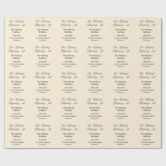 In Loving memory of name funeral memory keepsake Presentpapper
