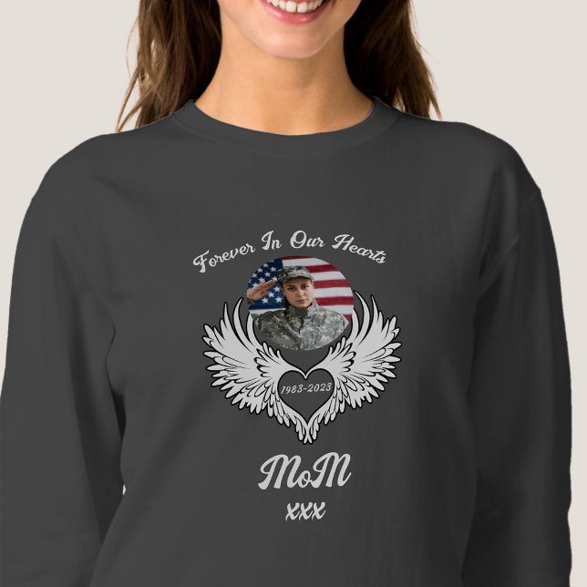 In Loving Memory of Veteran Mamma Photo Sweatshirt T Shirt (Skapare uppladdad)