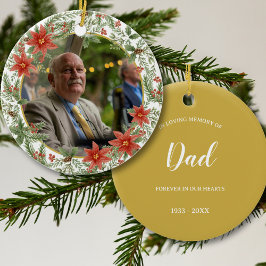 In Loving Memory Pappa Bild Memorial Julgransprydnad Keramik