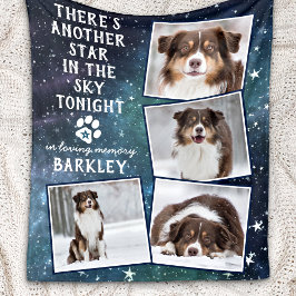 In Loving Memory Pet Hund Memorial Photo Collage Fleecefilt