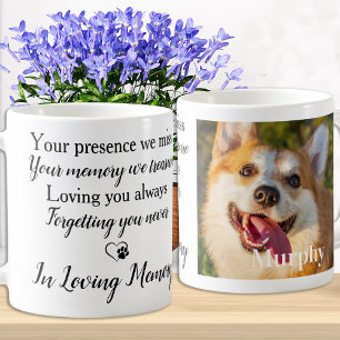 In Loving Memory Pet Memorial Photo Kaffemugg