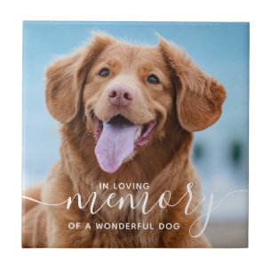 In Loving Memory Pet Memorial Photo Kakelplatta