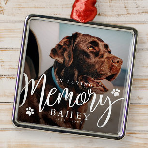 In Loving Memory Pet Tass Memorial Modern Photo Julgransprydnad Metall