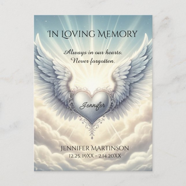 In Loving Memory Photo Card Vykort (Framsida)