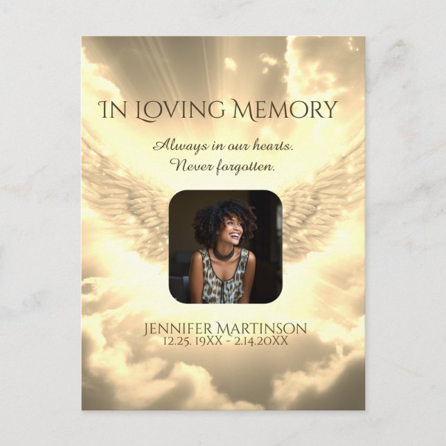 In Loving Memory Photo Card Vykort (Framsida)