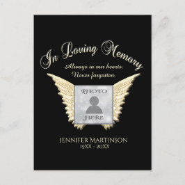 In Loving Memory Photo Card Vykort