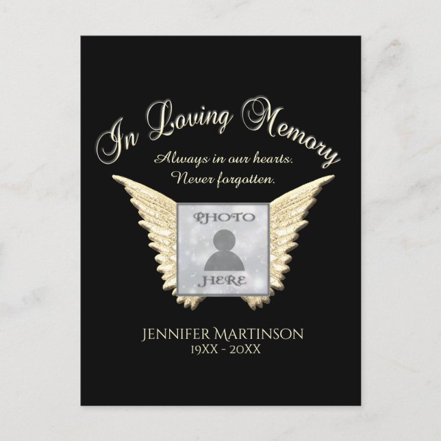 In Loving Memory Photo Card Vykort (Framsida)
