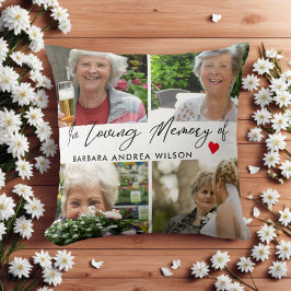 In Loving Memory Photo Collage Kudde