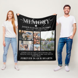 In Loving Memory Photo Collage Memorial Fleecefilt