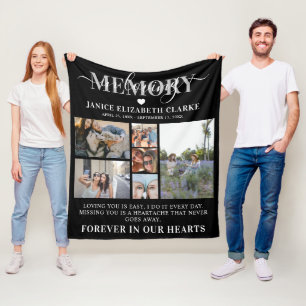 In Loving Memory Photo Collage Memorial Fleecefilt